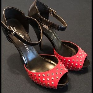 Size 10 Rock Republic stilettos with metal studs